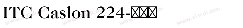 ITC Caslon 224字体转换 ITC Caslon 224字体转换